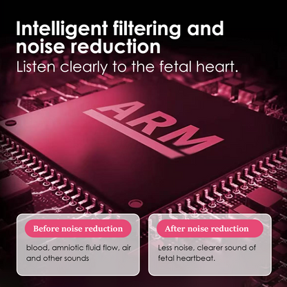 Fetal doppler for Home Use, Portable Health Assistant, High Definition Display