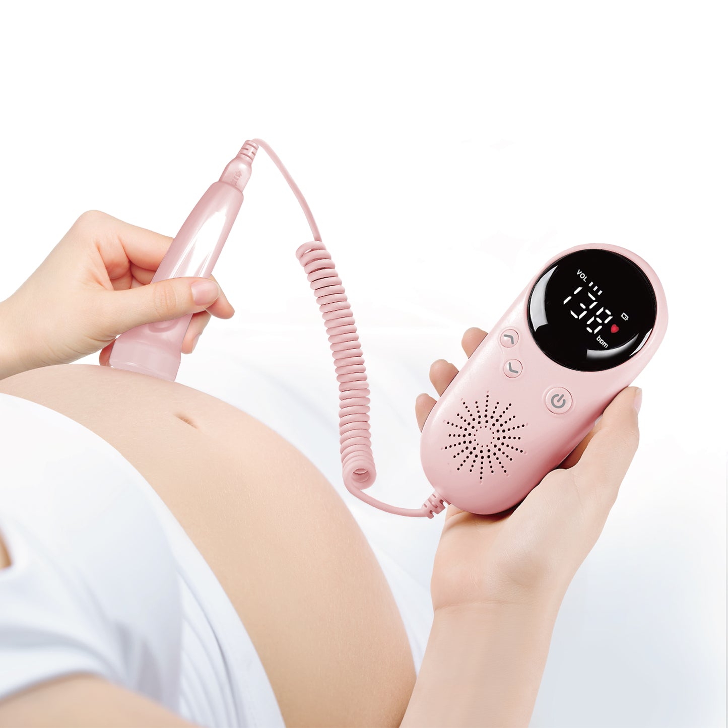 Fetal doppler for Home Use, Portable Health Assistant, High Definition Display